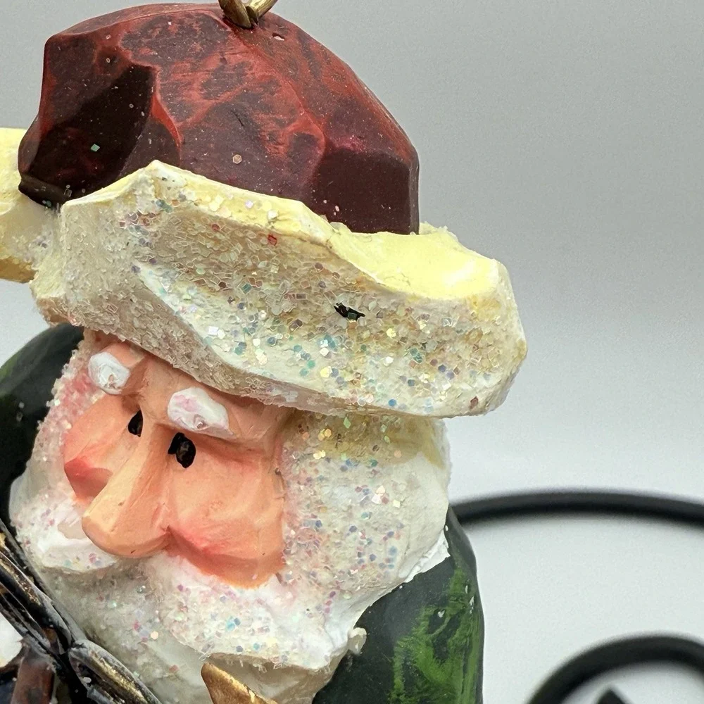 Whimsical Santa‎ Christmas Ornament Glitter Stars With Box Costco